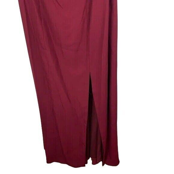 Dessy Collection Burgundy Wedding Dress - Picture 10 of 14